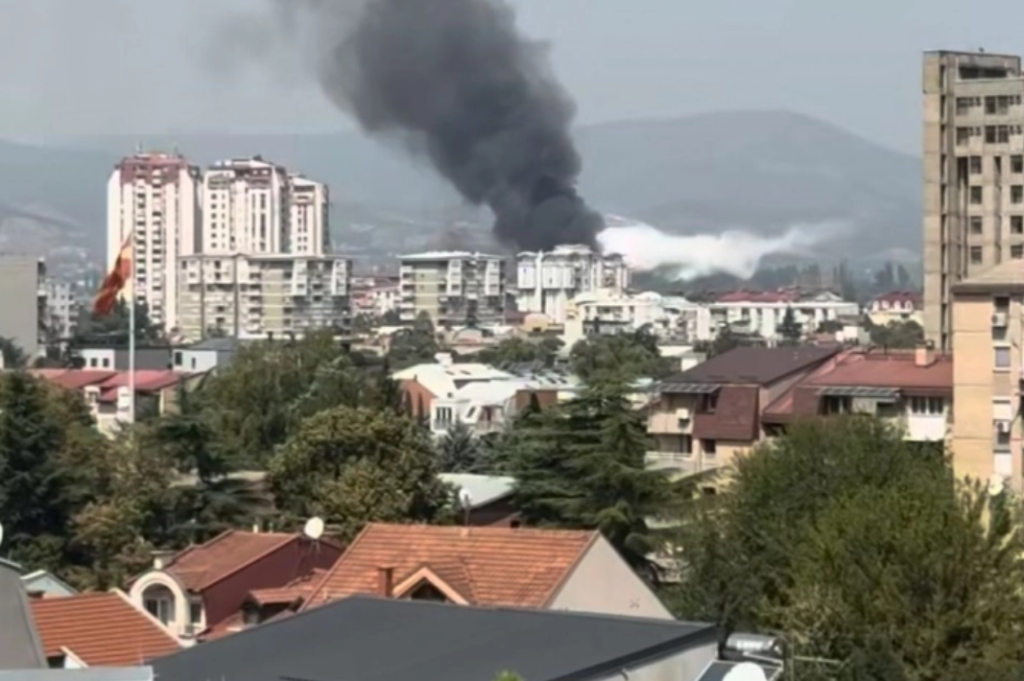 Локализиран пожарот во бараките во Карпош 4, во близина на Кејот на Вардар