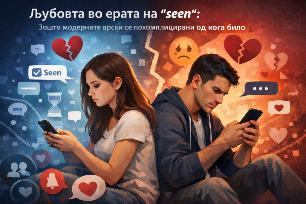 Љубовта во ерата на „seen“: Зошто модерните врски се покомплицирани од кога било?