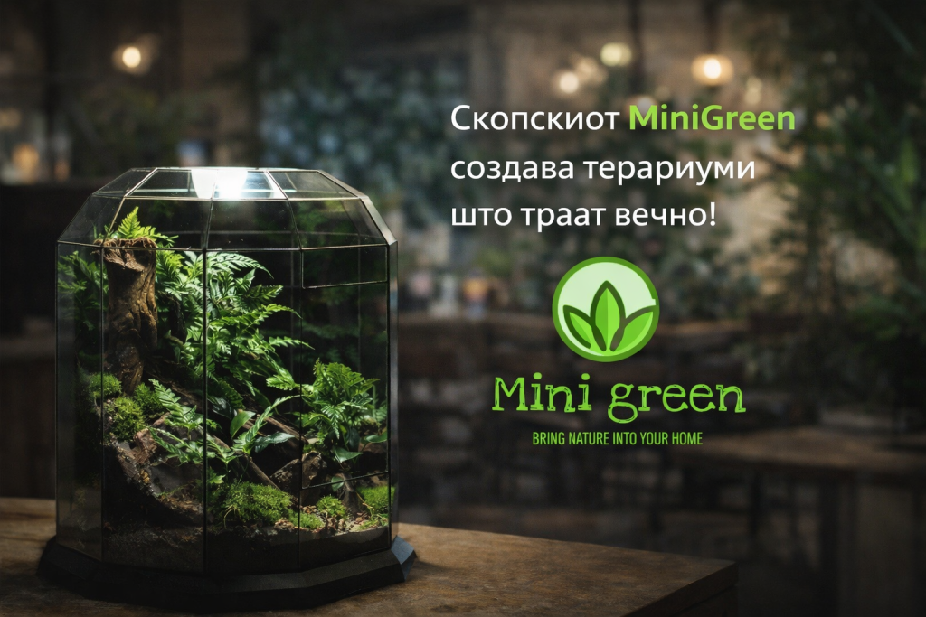 Скопскиот MiniGreen создава терариуми што траат вечно – единствениот локален бренд што ја внесува тропската природа во вашиот дом