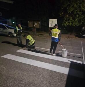 Безбедноста на граѓаните приоритет на Општина Гази Баба: Започна одбележувањето на пешачките премини